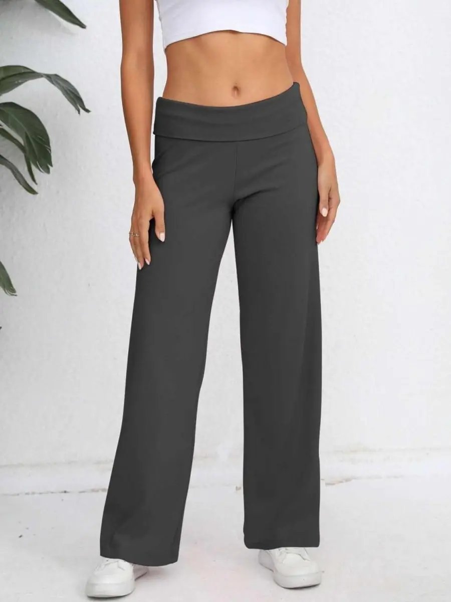 High-Waisted Wide Leg Trousers - Love Salve